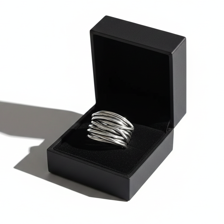 Bague en Argent 925 Sterling Superposée