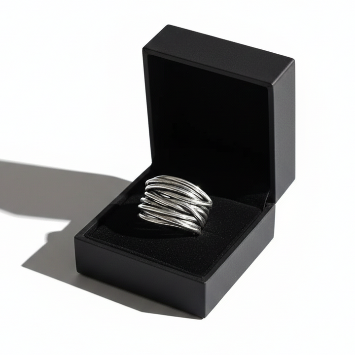 Bague en Argent 925 Sterling Superposée