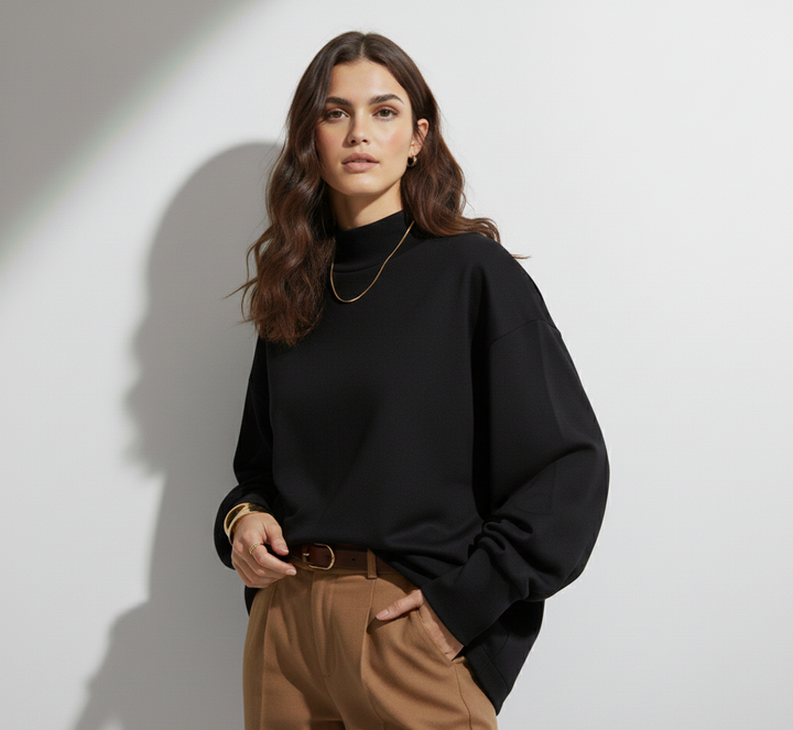 Lisa | Haut décontracté à col montant