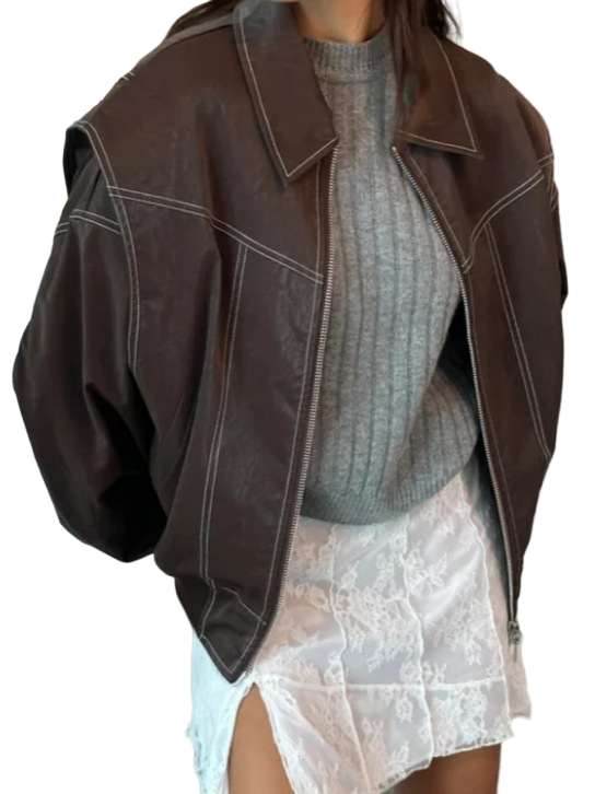 Giacca™ - Bomber Oversize en Cuir