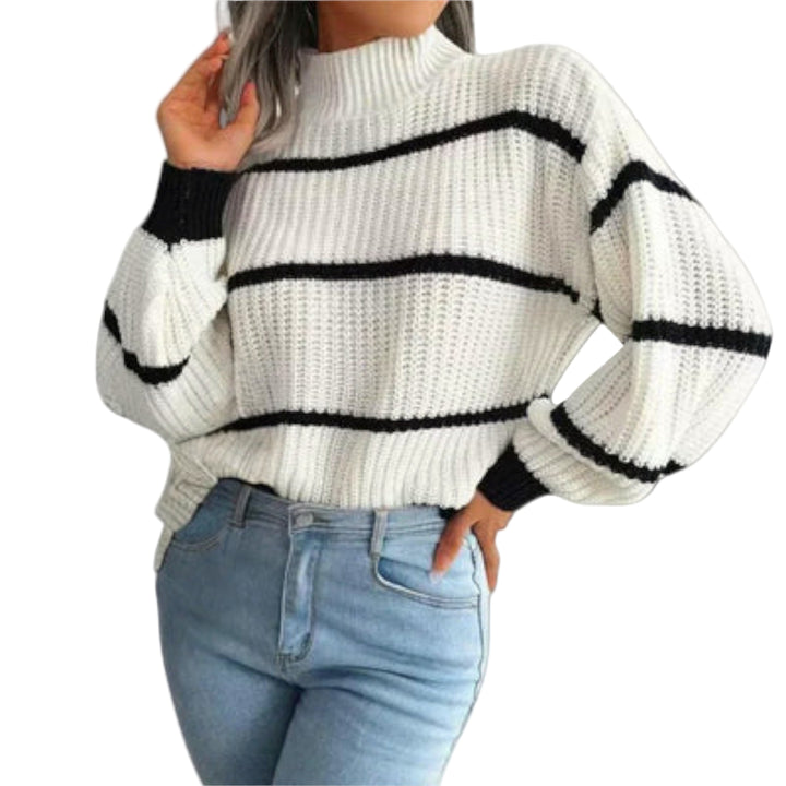 Chavala – Pull à Col Roulé Rayé