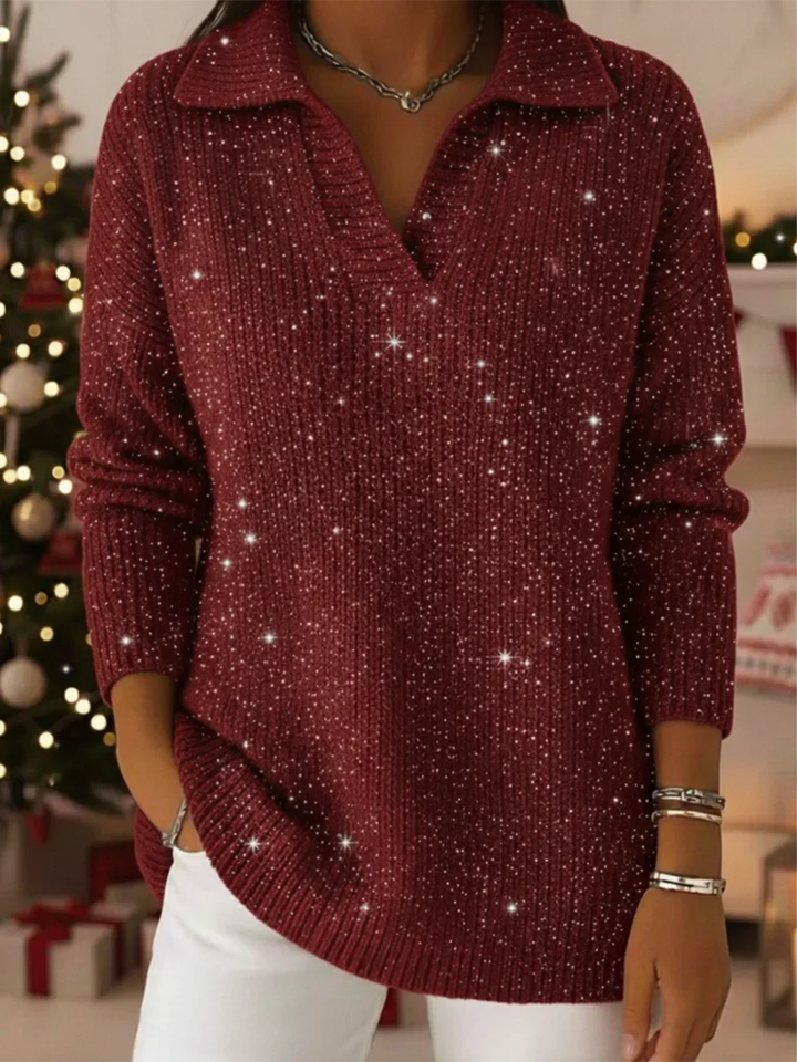Livia | Pull de Noël avec un accent festif scintillant
