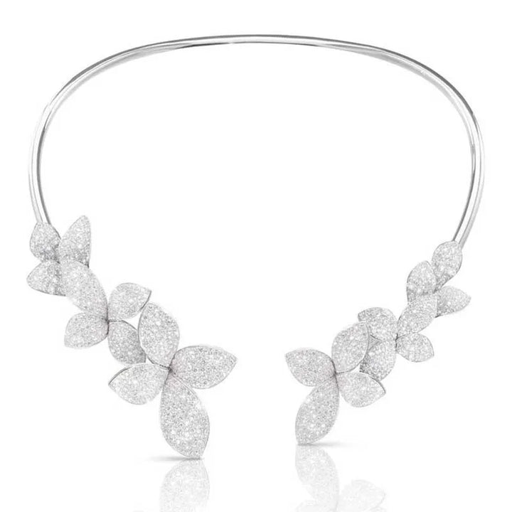 Collier Élégant Fleur en Cristal