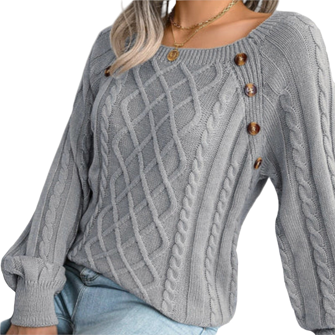 Malia – Pull en Maille avec Boutons