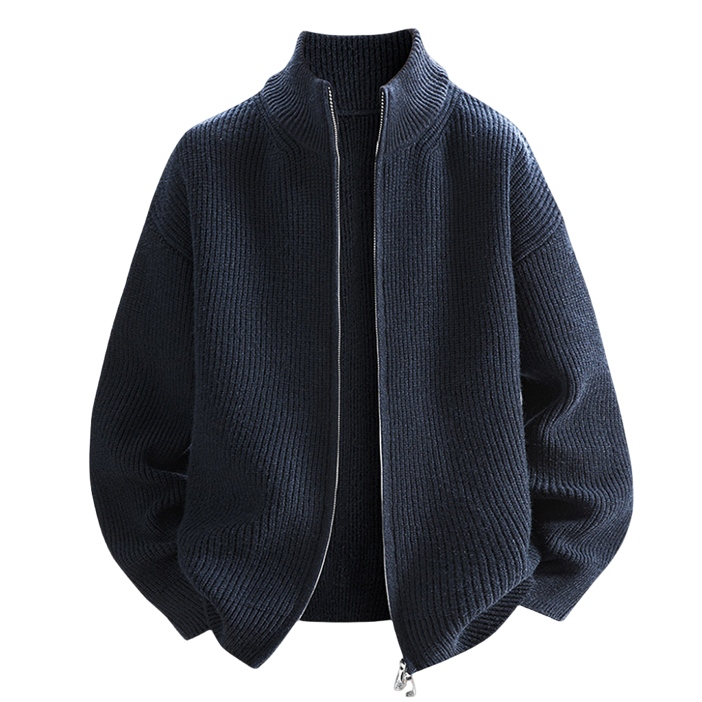 Mathis | Pull Fermeture éclair côtelé pour homme