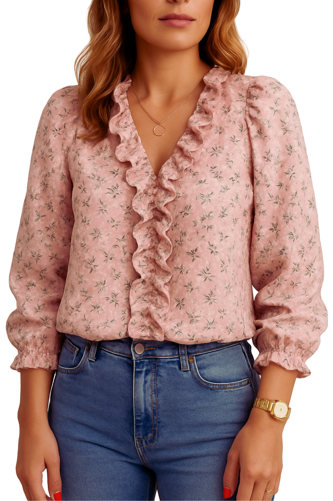 Luna | Top à col volanté