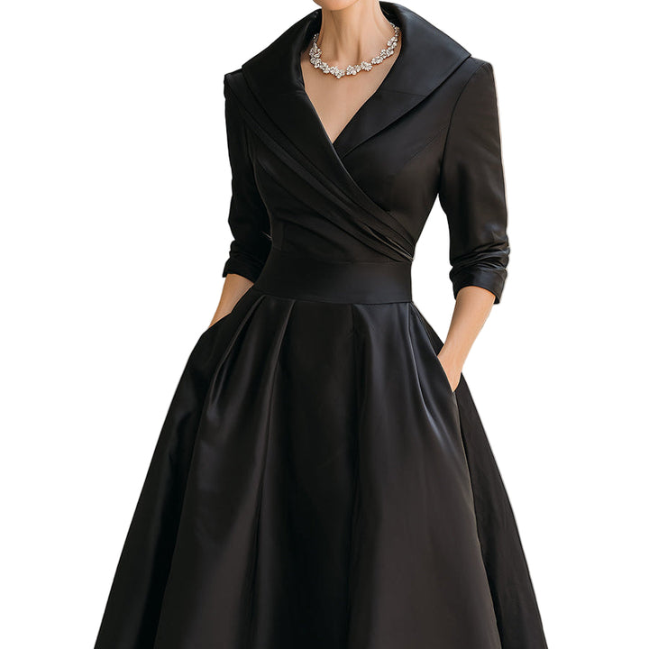 Mathilde™ – Robe Midi en Satin