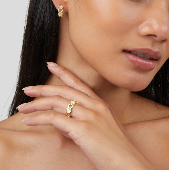 Selina - Bague en or et cristal