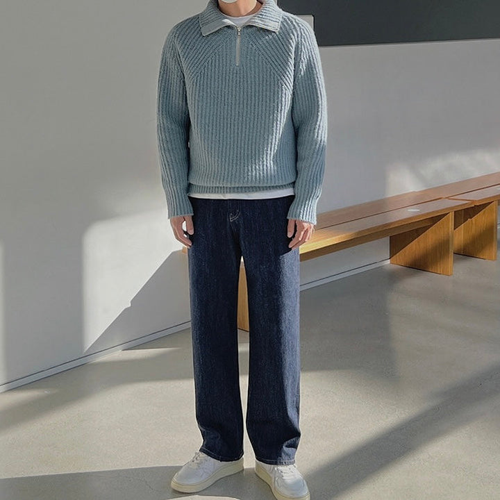 Léo™ | Pull Azure à quart de zip