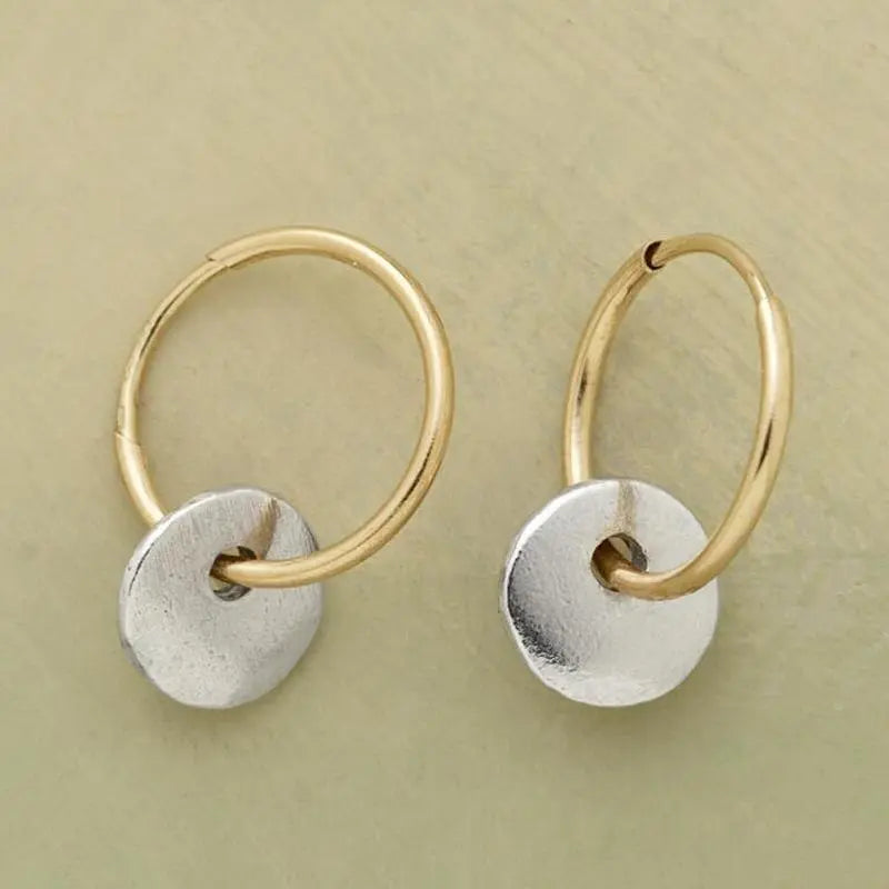 Boucles d'oreilles en argent plaqué faites à la main